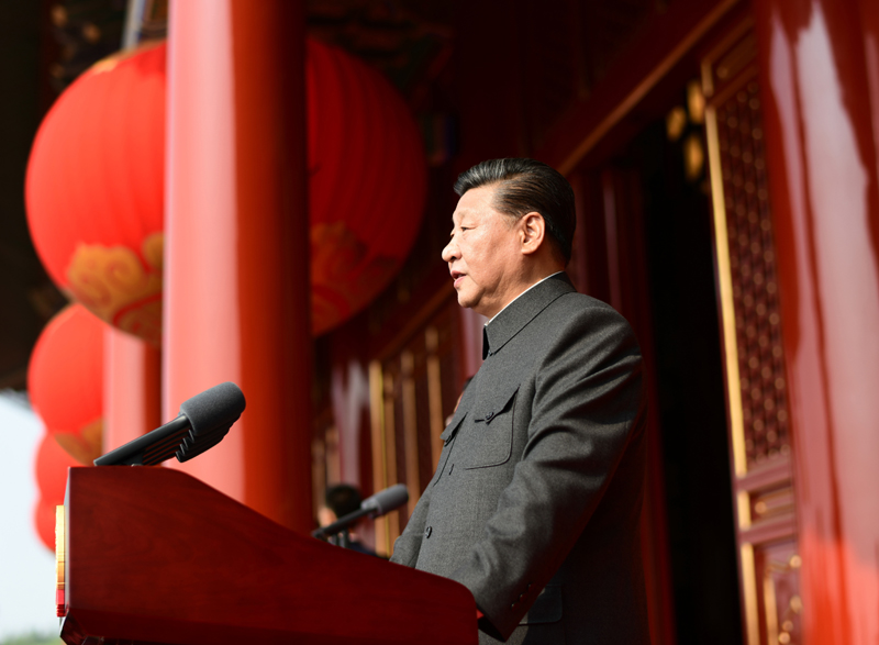 10月1日上午，慶祝中華人民共和國成立70周年大會(huì)在北京天安門廣場隆重舉行。中共中央總書記、國家主席、中央軍委主席習(xí)近平發(fā)表重要講話。