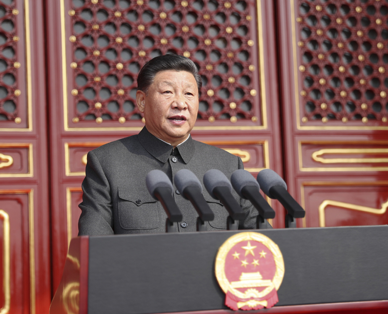 10月1日上午，慶祝中華人民共和國成立70周年大會(huì)在北京天安門廣場隆重舉行。中共中央總書記、國家主席、中央軍委主席習(xí)近平發(fā)表重要講話。